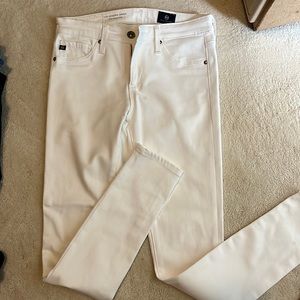 White AG skinny stretch jeans.